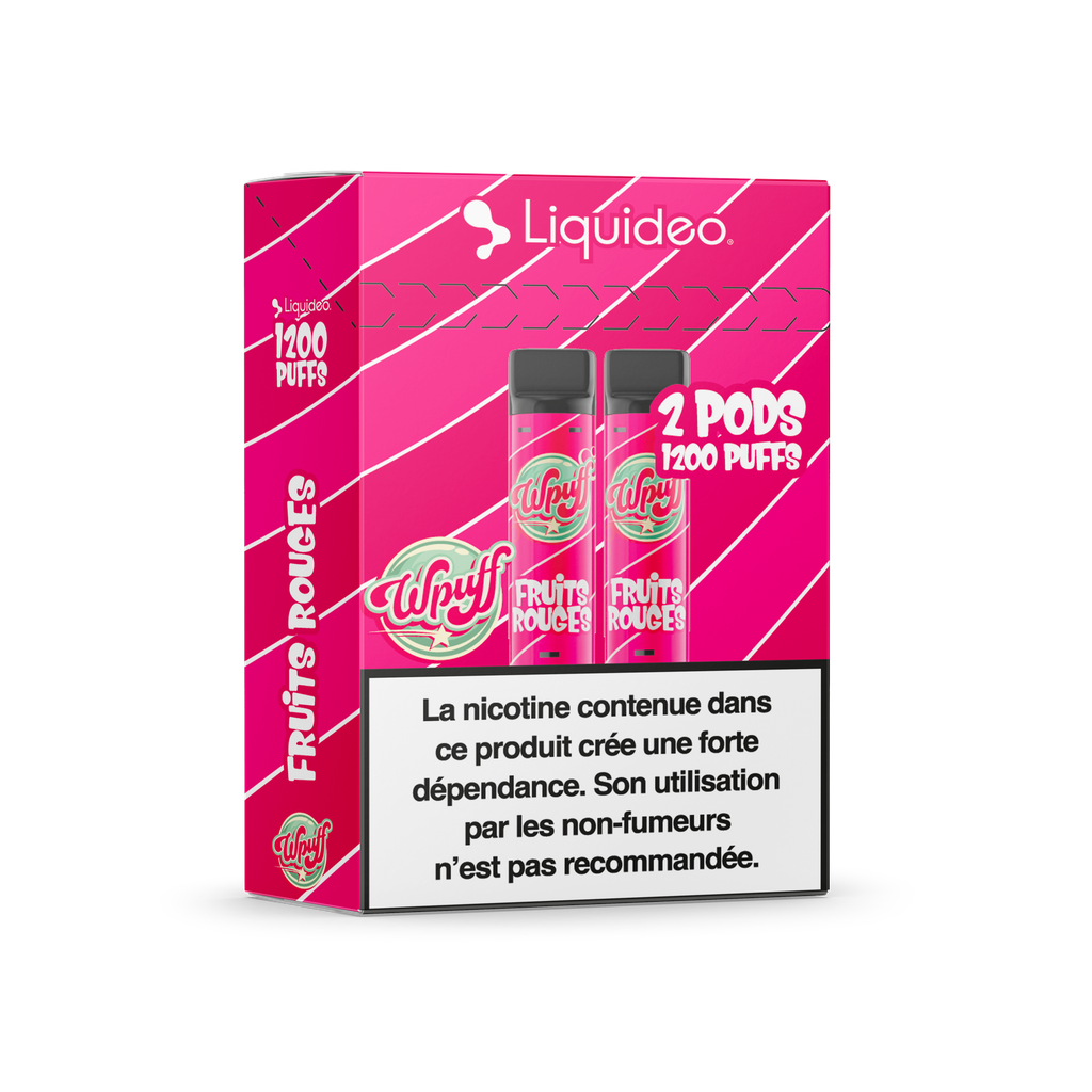 Wpuff 1800 - 2 pods Fruits Rouges x5