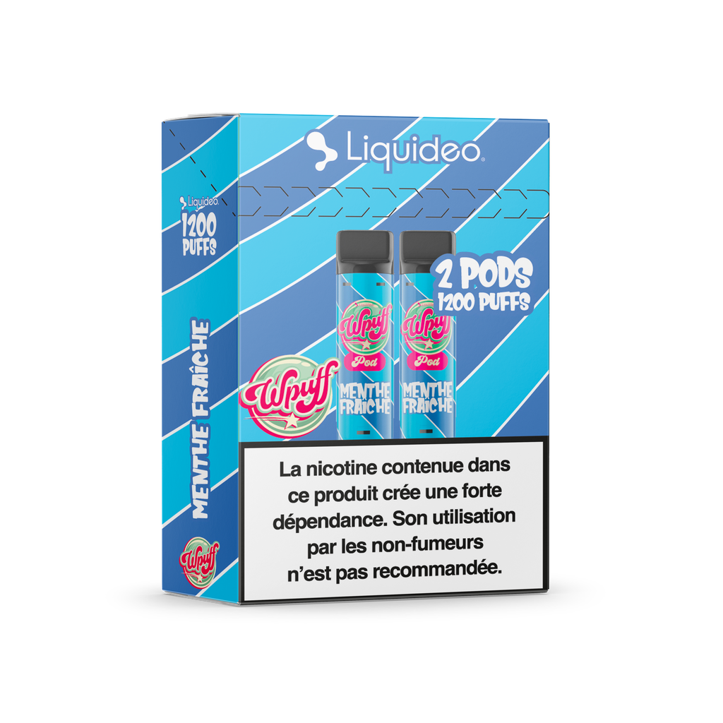 Wpuff 1800 - 2 pods Menthe Fraîche x5