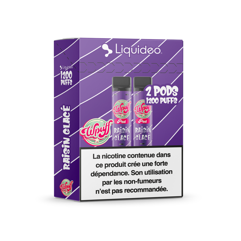 Wpuff 1800 - 2 pods Raisin Glacée x5