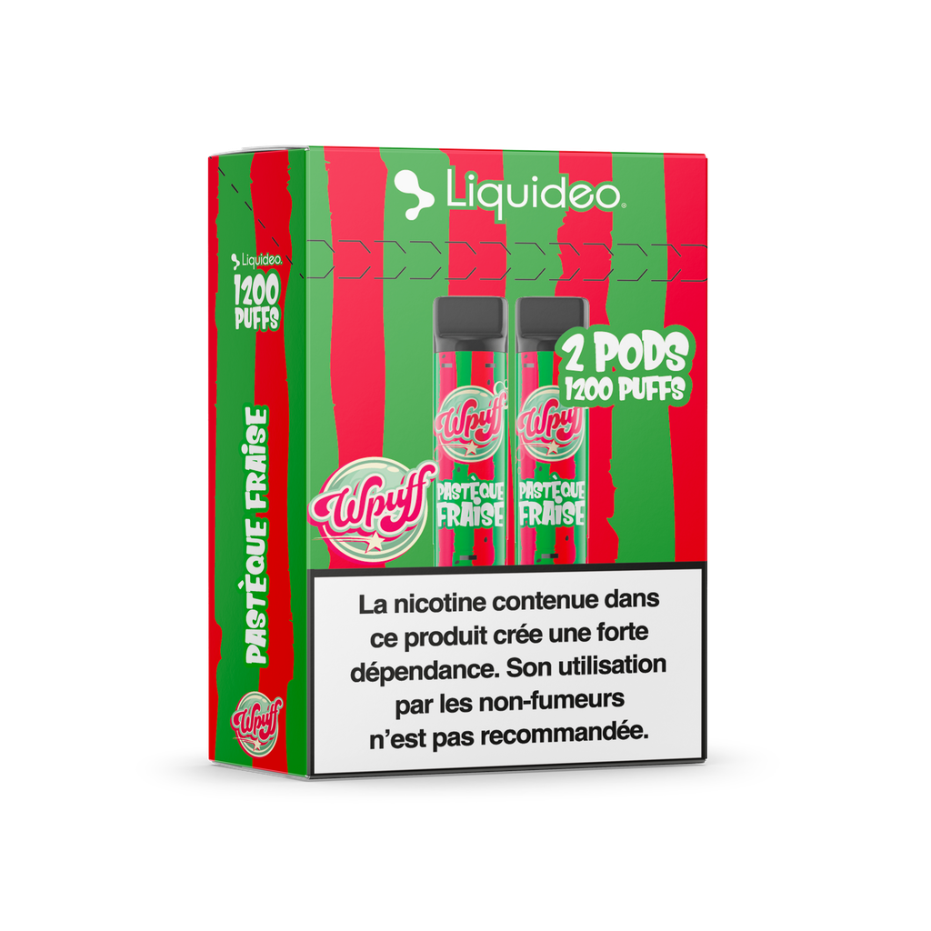 Wpuff 1800 - 2 pods Pastèque fraise x5