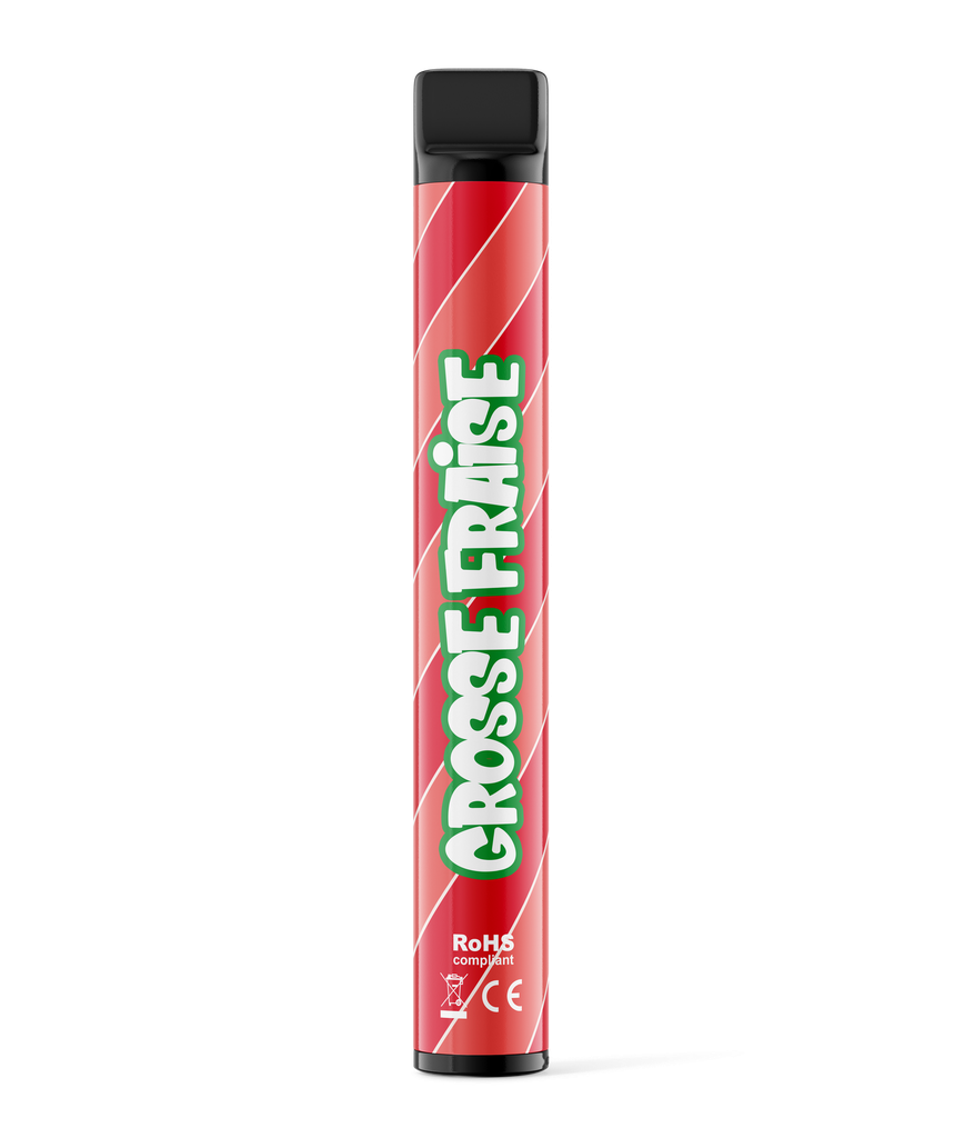 Wpuff Original Pod 600 - 1 batterie + 1 pod Grosse Fraise x10
