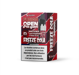 Fusion Open Pod System - Freeze Cola - 1 pod remplissable + 2 fioles 10ml 2% x5