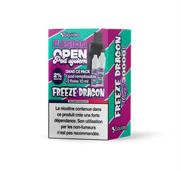 Fusion Open Pod System - Freeze Dragon - 1 pod remplissable + 2 fioles 10ml 2% x5