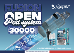 Fusion Open Pod System - Chevalet comptoir Carte des saveurs
